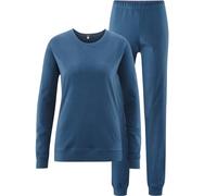 Living Crafts Damen Bio Schlafanzug Betty 683 blue shadow XL