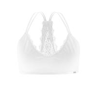 Living Crafts Bio-Damen-Bustier mit Spitzenausschnitt, weiß, Gr. S