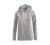 Living Crafts Bio-Damen-Kapuzenjacke 'Lamina' grey melange, Gr. M
