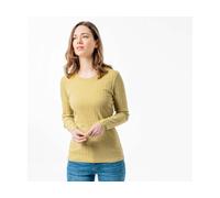Living Crafts Bio-Damen-Langarmshirt 'SAPHIRA' mit Rundhalsausschnitt, amber fossil, Gr. M
