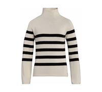 Living Crafts Bio-Damen-Pullover 'Paloma' mit hohem Kragen, black/cream, Gr. XL