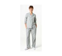 Living Crafts Bio-Damen-Pyjama 'TRACEE' mit 3/4-Arm, sage/cream, Gr. 38