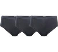Living Crafts 3er-Pack Bio-Damen-Slips "POLLY", black, Gr. M