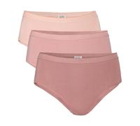 Living Crafts Bio-Damen-Slips 'POLLY' mit elastischem Bund, 3 Stk., multi/rosewood, Gr. XL