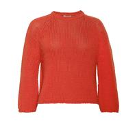 Living Crafts Bio-Damen-Strickpullover 'RICARDA' mit Raglanärmeln, poincana red, Gr. XL