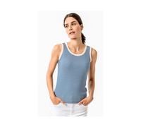 Living Crafts Bio-Damen-Tanktop 'APOLLONIA' aus elas. Ripp-Jersey, tailored blue, Gr. S