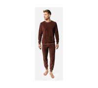 Living Crafts Bio-Herren-Frottee-Schlafanzug 'BJÖRN', espresso, Gr. XL