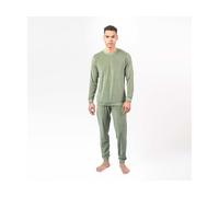 Living Crafts Bio-Herren-Frottee-Schlafanzug 'BJÖRN', fog green, Gr. M