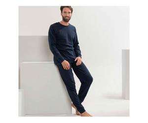Living Crafts Bio-Herren-Frottee-Schlafanzug 'Björn', navy, Gr. S
