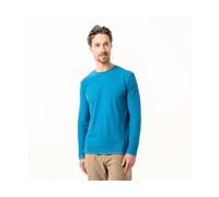Living Crafts Bio-Herren-Langarmshirt 'YADEN' mit Rundhalsausschnitt, fjord, Gr. L