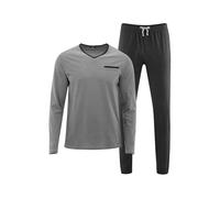 Living Crafts Herren Schlafanzug Colin reine Bio-Baumwolle | M