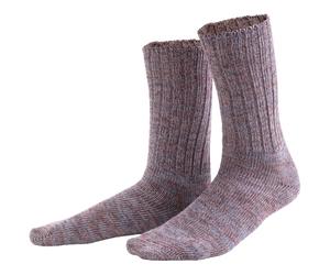 Living Crafts Bio-Unisex-Stricksocken 'LOVIS', grey/mauve, Gr. 35/38