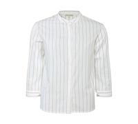 Living Crafts Damen-Bluse 'TILLA' mit Mandarinkragen, white/sage, Gr. 38