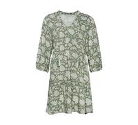 Living Crafts Damen-Kleid 'THYMIANE' mit V-Ausschnitt, botanical/flowers, Gr. 36