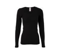 Living Crafts Damen Langarm-Shirt "Felicia", black schwarz;Gr. 36/38
