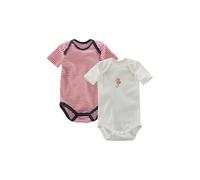 Living Crafts Kurzarm-Body, 2er Pack 62/68 poppy/white