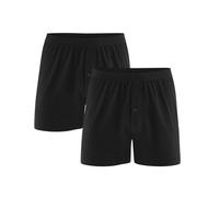 Living Crafts Ethan Boxershorts aus Bio Baumwolle, 2er-Pack M Black
