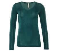 Living Crafts Felicia Damen Langarm-Shirt aus Bio Merinowolle / Seide 40/42 Dark Sea