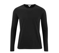 Living Crafts - FRANK | Langarm-Shirt - Hochwertiges Single Jersey mit Rundhalsausschnitt und Feinripp-Abschluss, Vielseitig Kombinierbar, Umweltfreundlicher Alleskönner mit Stil (, Black)