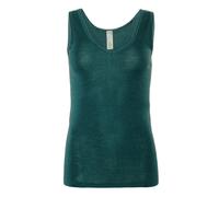 Living Crafts Freya Damen Unterhemd aus Bio Merinowolle / Seide 48/50 Dark Sea
