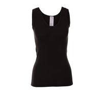 Living Crafts - Freya | Unterhemd - Biowolle und Seide, Atmungsaktivität, Temperaturausgleich, Spitzenborte, Hochelastische Rippqualität (, Black)