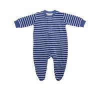 Baby und Kinder Frottee-Schlafanzug marine-weiß gestreift Gr.68 Living Crafts