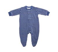 Baby und Kinder Frottee-Schlafanzug marine-weiß gestreift Gr.80 Living Crafts