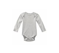 Living Crafts Herby Baby Langarm-Body aus Bio Baumwolle 74/80 Grey melange