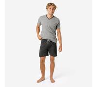 Living Crafts Herren Bio-Schlafanzug Carl 640 – stone grey/anthra melange – Größe XL