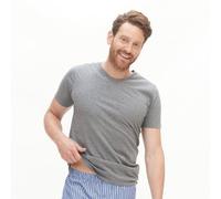 Living Crafts Herren T-Shirt, 2er-Pack - DEAN L grey melange