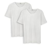 Living Crafts Herren T-Shirt, 2er-Pack - DEAN white S