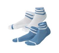 Living Crafts Hohe Sneaker-Socken, 2er Pack - ORELL Azure Blue/White (mehrfarbig) 43-46