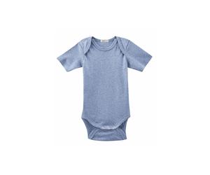 Living Crafts Honey Baby Kurzarm-Body aus Bio Baumwolle 62/68 Blau Melange