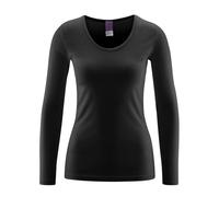 Living Crafts Bio-Damen-Langarmshirt "Johanna" schwarz, Gr. M
