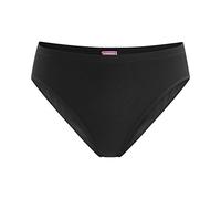 Living Crafts - Josefine | Tanga-Slip - Hochqualität, Komfortabel, Bio-Baumwolle, ohne Seitennähte, elastisches Band (36/38, Black)