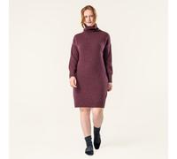 Living Crafts Bio-Damen-Strickkleid "PACIFICA" mit Rollkragen, burgundy, Gr. M