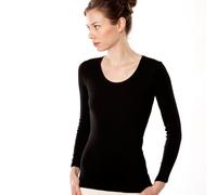 Living Crafts Bio-Damen-Langarmshirt "Johanna" schwarz, Gr. L