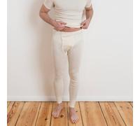 Living Crafts Herren-Unterhose lang aus Bio-Baumwolle natur, Gr. M