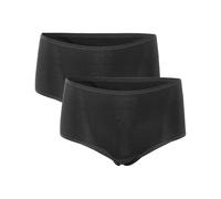 Living Crafts 2er-Pack Bio-Damen-Panty 'TANDY' mit Spitze, black, Gr. S
