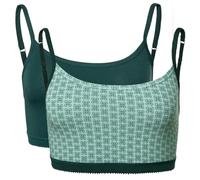Living Crafts - Pippa | Damen Bustier 2er-Pack | Bustier-Oberteil, kein Bügel Soft-BH, Baumwoll-Sport-Bralette (Mini Oyster, S)