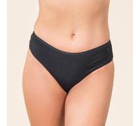 Living Crafts 2er-Pack Bio-Damen-Slip 'TARISSA' mit Spitze, black, Gr. XL