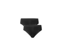 Living Crafts 2er-Pack Bio-Damen-Slip 'TARISSA' mit Spitze, black, Gr. M