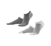 2er-Pack Living Crafts Bio-Damen-Sneaker-Socken "Abby" stone grey melange, Gr. 39/42