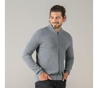 Living Crafts Strickjacke - PAAVO Grey Melange (grau) L