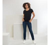 Living Crafts Bio-Damen-T-Shirt "FRIEDA" mit Rundhalsausschnitt, black, Gr. XS