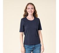 Living Crafts Bio-Damen-T-Shirt 'TABERA' mit Rundhalsausschnitt, ink blue, Gr. S