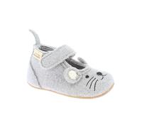 Living Kitzbühel Babyballerinas "Mäuschen" in Grau - Größe 18 | Baby Schnuerschuh