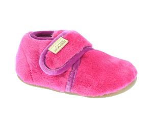 Living Kitzbühel - Baby's Klettschuh Samt Unifarben - Hüttenschuhe, Gr. 18, rosa (Pink)