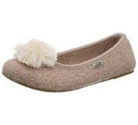 Living Kitzbühel Damen Ballerina mit Kunstfellbommel Hausschuh, 334 Woodrose,35 EU
