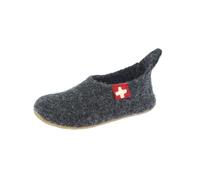 Living Kitzbühel Slipper Schweizer Kreuz anth. für Herren, grau, Gr. 37 EU